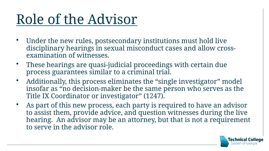 Title IX Advisor Training: Part I Josh McKoon - slide 3 of 16