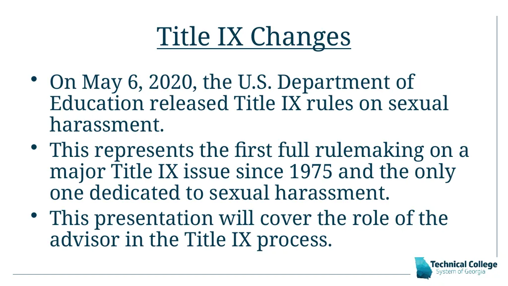 Title IX Advisor Training: Part I Josh McKoon - slide 2 of 16