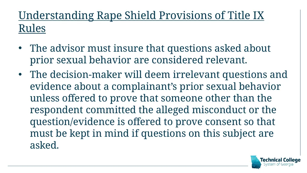 Title IX Advisor Training: Part I Josh McKoon - slide 10 of 16