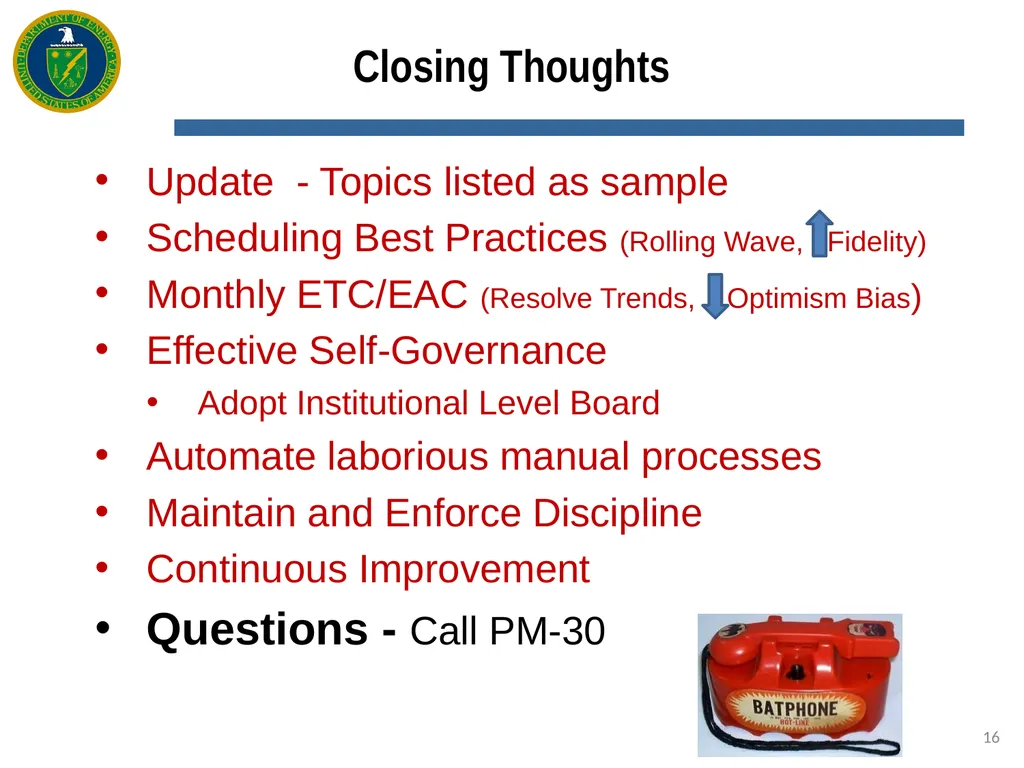 EVMS [Enter Type: Certification, Surveillance, - slide 16 of 18