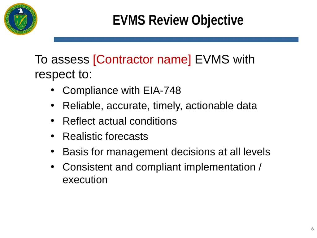 EVMS [Enter Type: Certification, Surveillance, - slide 6 of 18