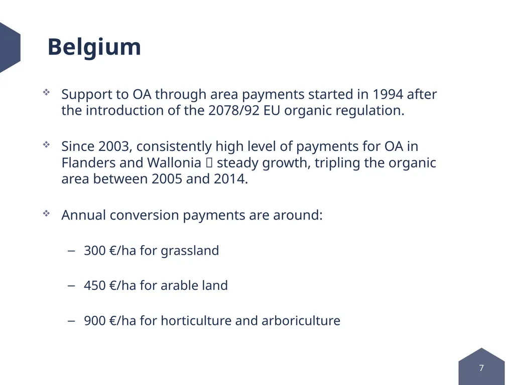 Conversion and maintenance area payments for - slide 7 of 12