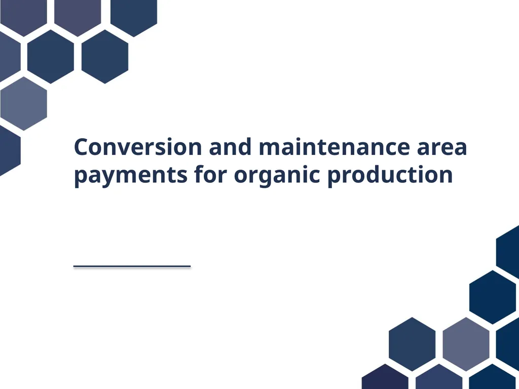 Conversion and maintenance area payments for - slide 1 of 12