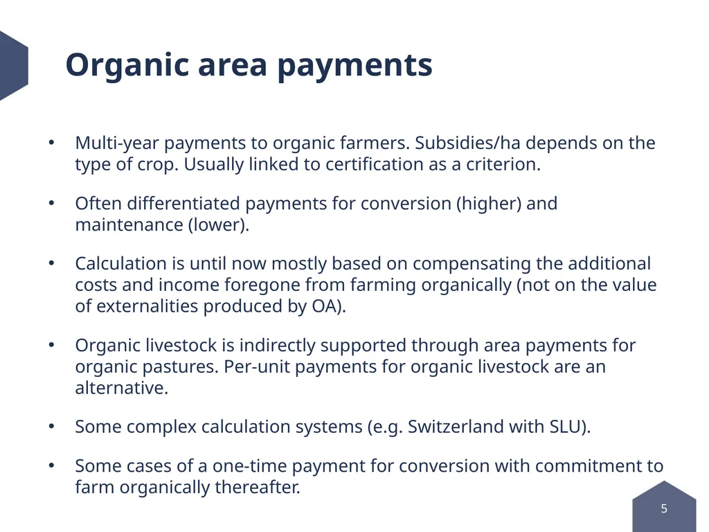 Conversion and maintenance area payments for - slide 5 of 12