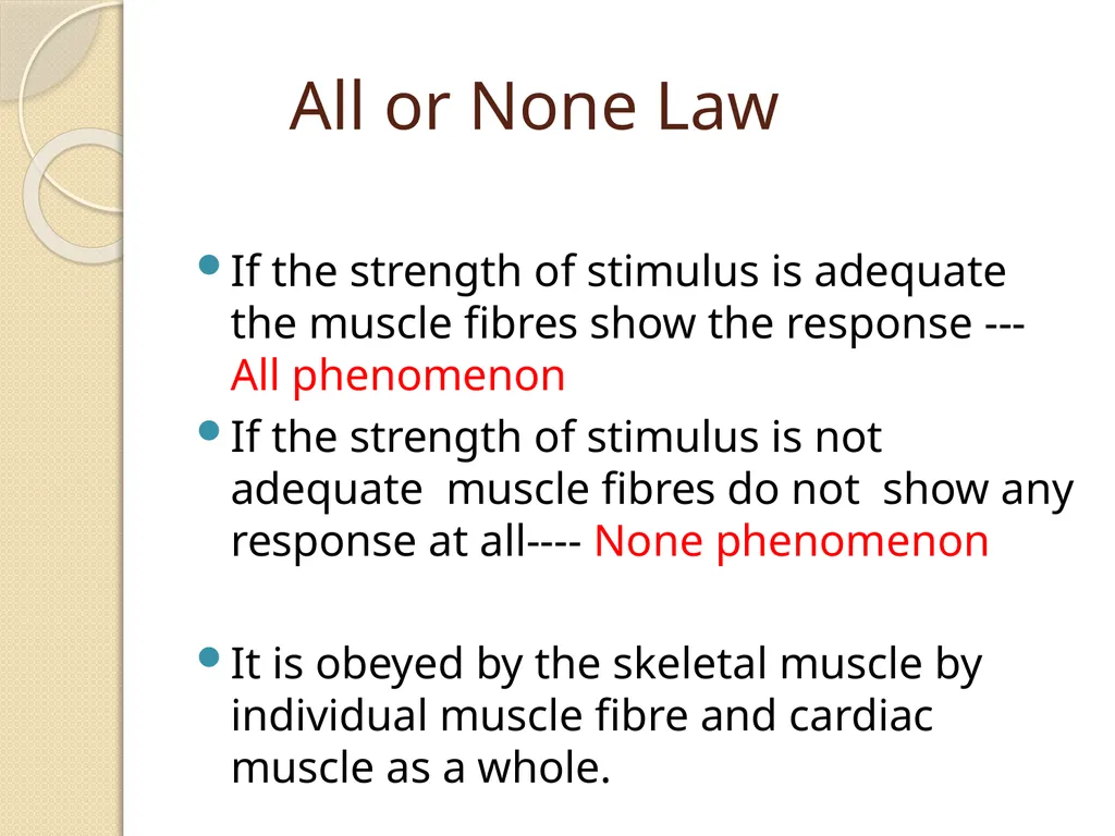 Effect of various strength of stimuli on skeletal - slide 6 of 9