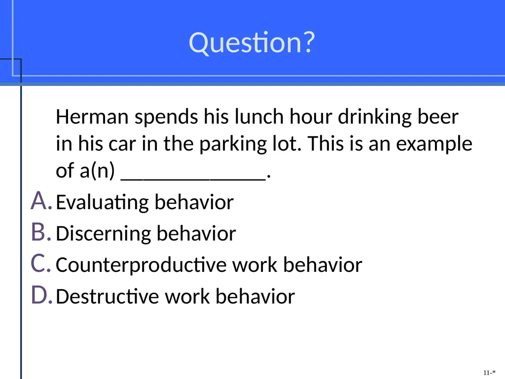 Chapter Eleven Managing Individual Differences & - slide 33 of 45