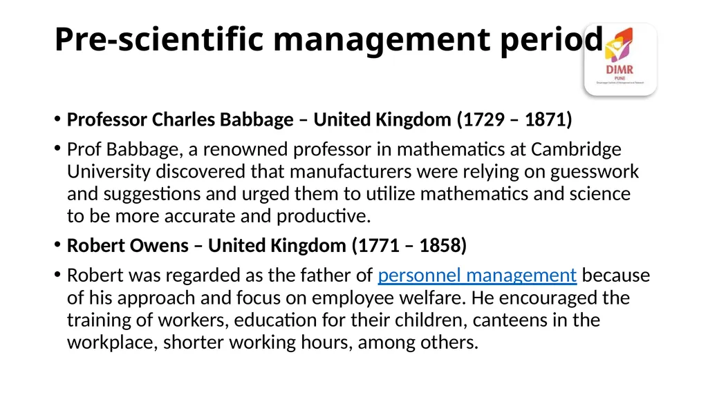 Evolution of Management Thought Pre-scientific - slide 3 of 90