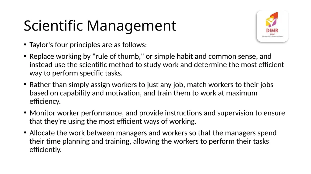 Evolution of Management Thought Pre-scientific - slide 13 of 90