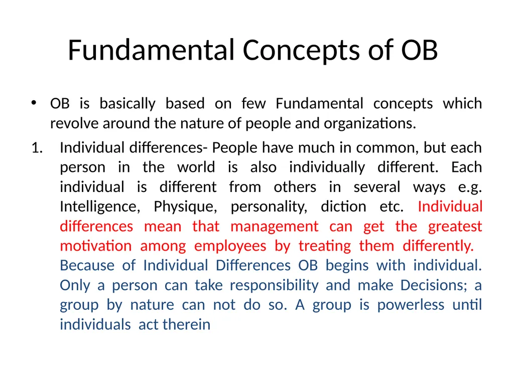 Organizational Behavior Introduction OB is a field - slide 18 of 38