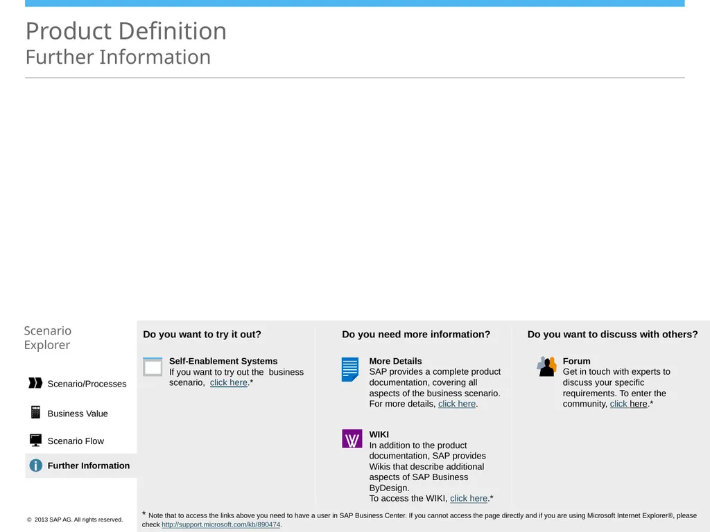 Product Definition Scenario Overview Defining - slide 9 of 9