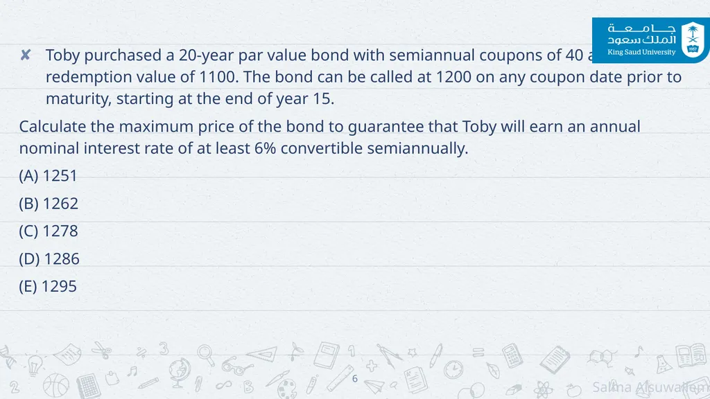 Chapter#3 bonds: BOND AMORTIZATION CALLABLE BONDS - slide 6 of 12