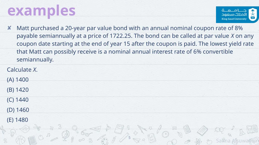 Chapter#3 bonds: BOND AMORTIZATION CALLABLE BONDS - slide 5 of 12
