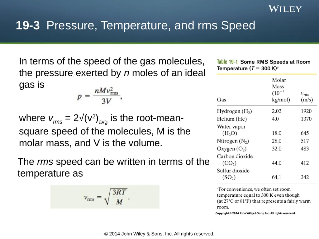 The Kinetic Theory of Gases Chapter 19 Copyright © - slide 9 of 27