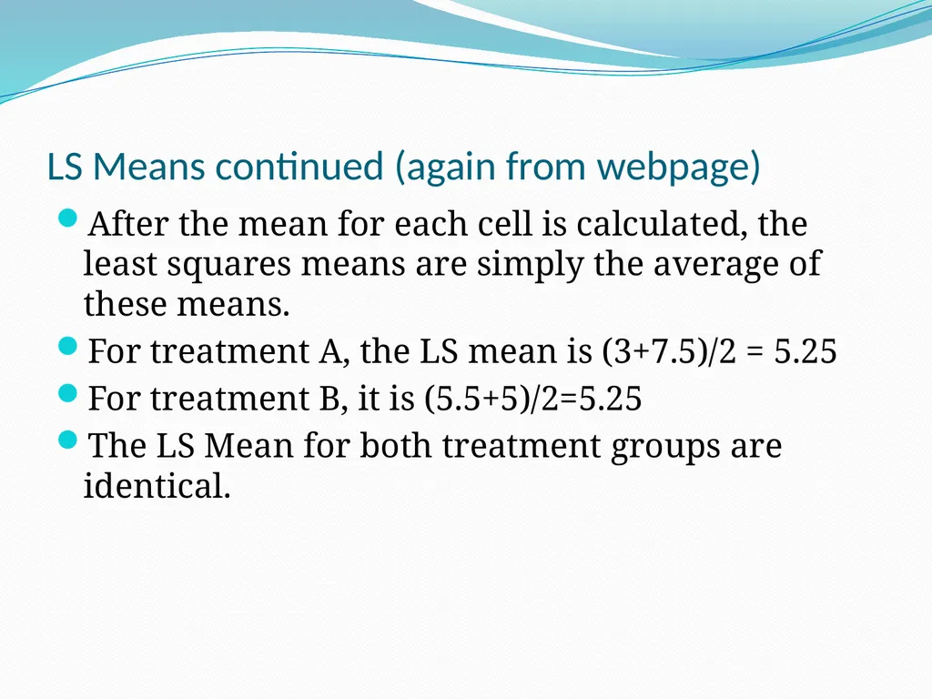 LS Means web example - slide 9 of 11