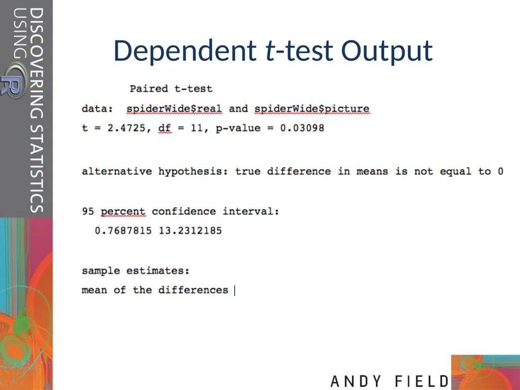 Comparing Two Means Prof. Andy Field Aims t-tests: - slide 23 of 32