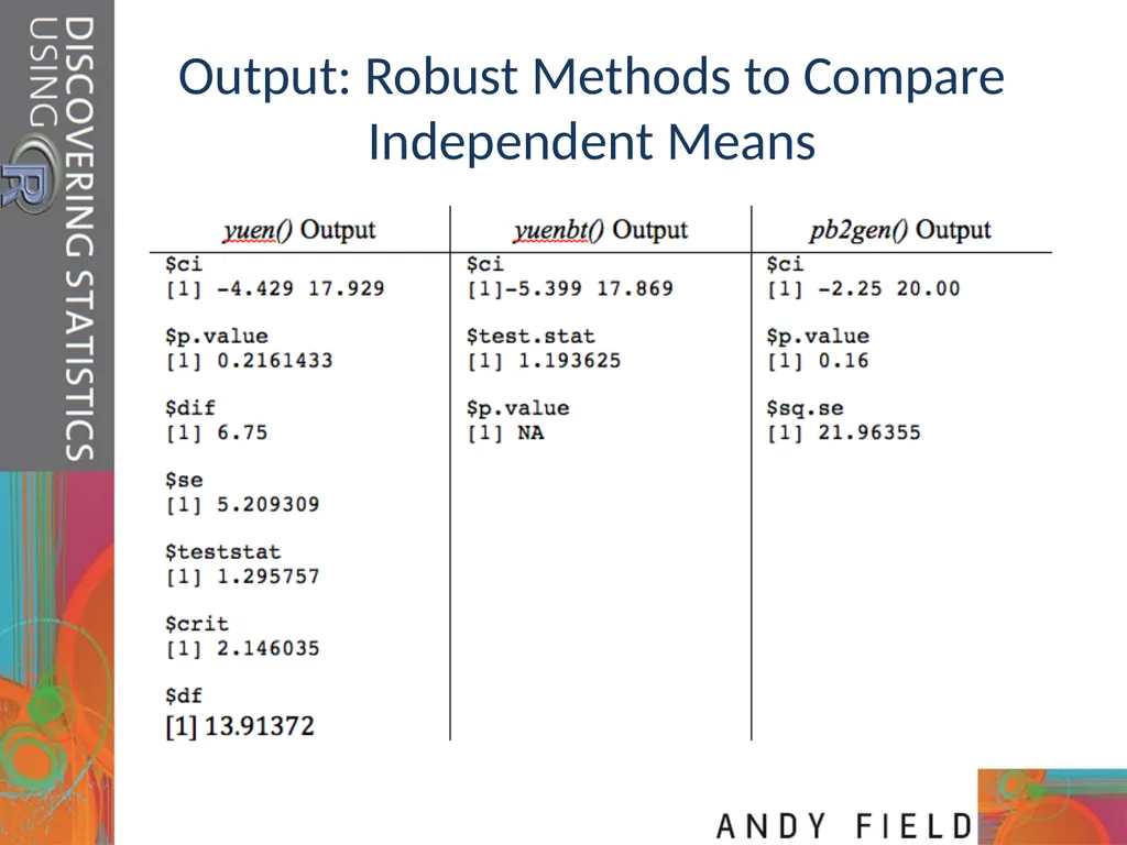 Comparing Two Means Prof. Andy Field Aims t-tests: - slide 29 of 32