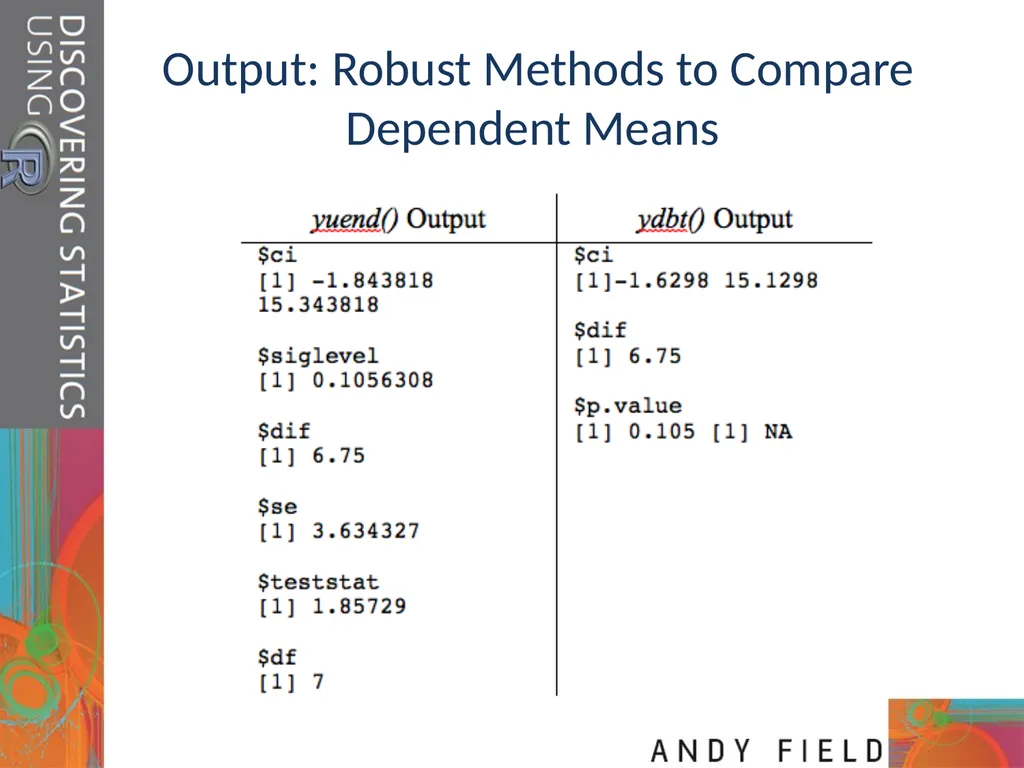 Comparing Two Means Prof. Andy Field Aims t-tests: - slide 31 of 32