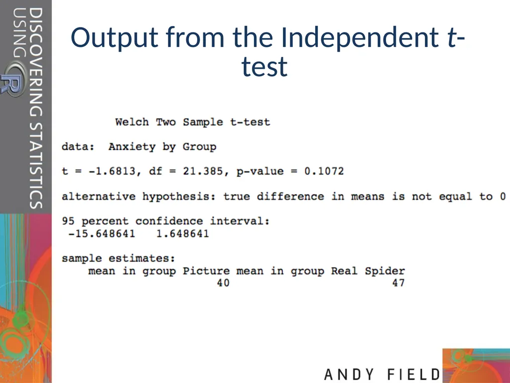 Comparing Two Means Prof. Andy Field Aims t-tests: - slide 16 of 32