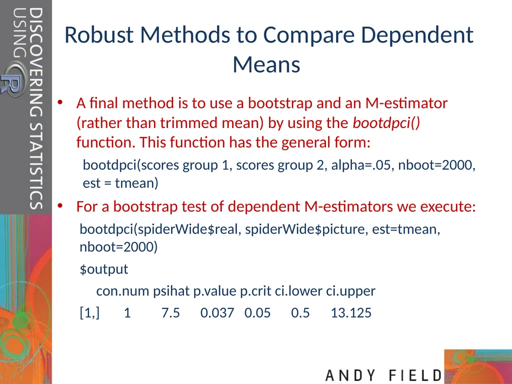 Comparing Two Means Prof. Andy Field Aims t-tests: - slide 32 of 32