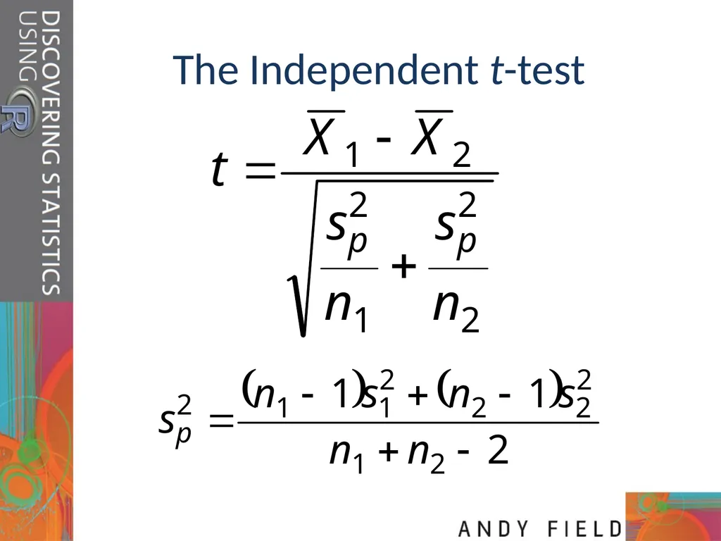Comparing Two Means Prof. Andy Field Aims t-tests: - slide 12 of 32