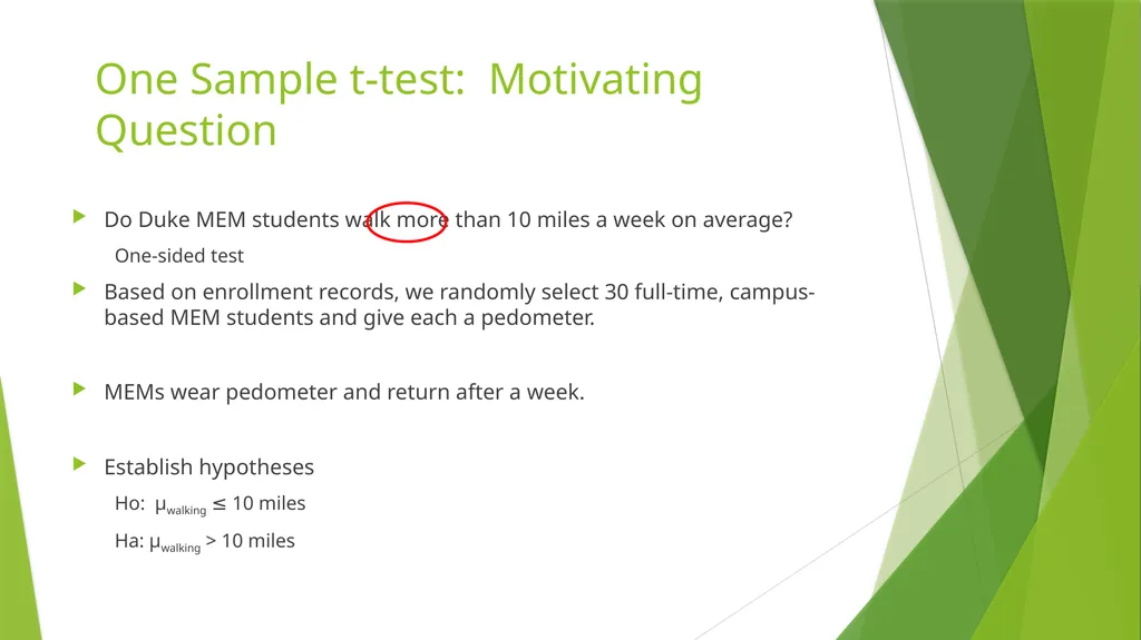 One Sample t-test ENV710 Elizabeth A. Albright, - slide 4 of 15