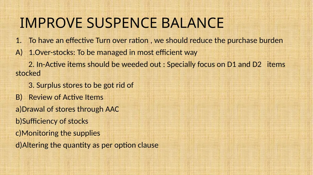 INVENTORY MANAGEMENT -AFA TRAINING IRIFM - slide 18 of 23
