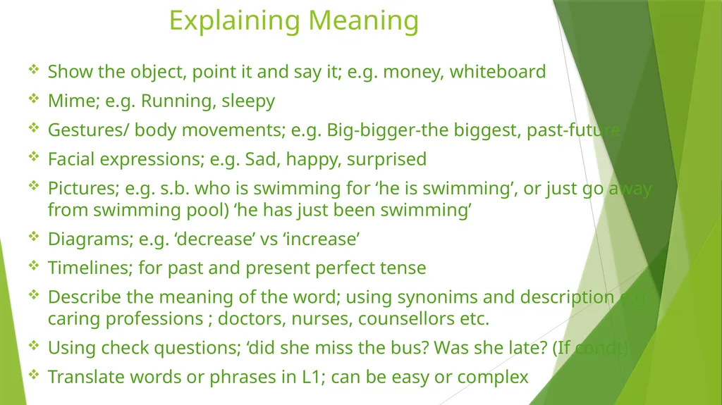 DESCRIBING LANGUAGE YANUARTI APSARI, M.Pd MEANING - slide 15 of 20