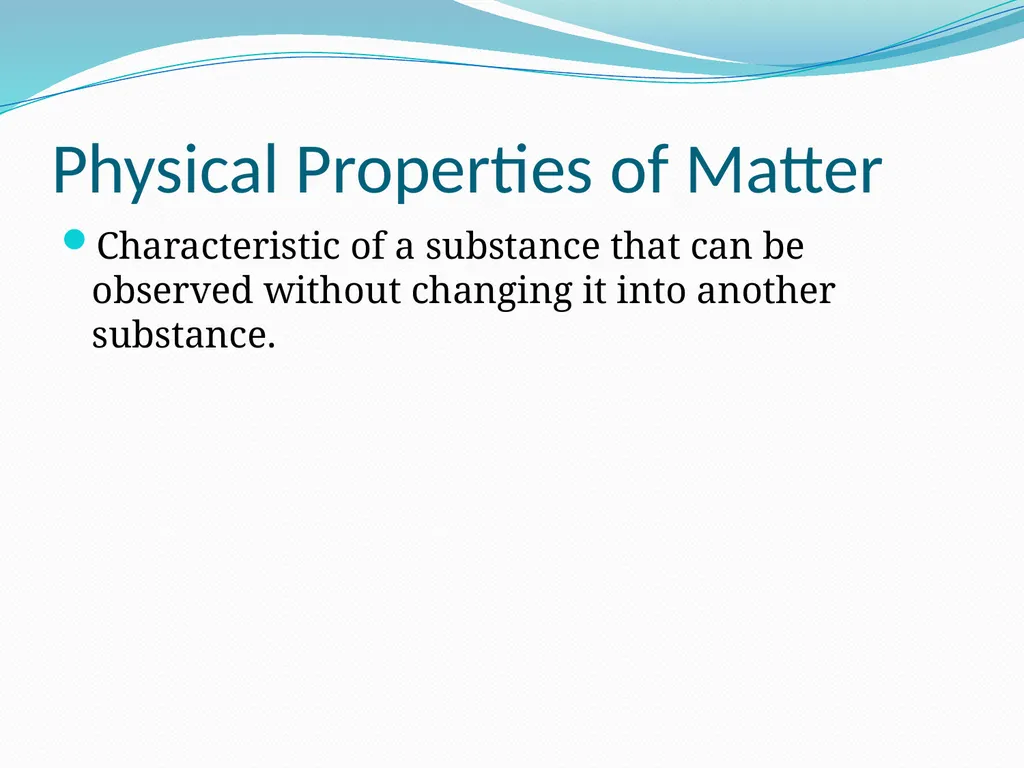 Describing Matter What is Chemistry? The study of - slide 15 of 18