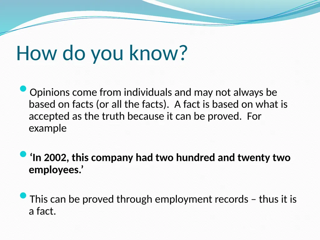 Fact or Opinion Curriculum links This PPT, and the - slide 7 of 12