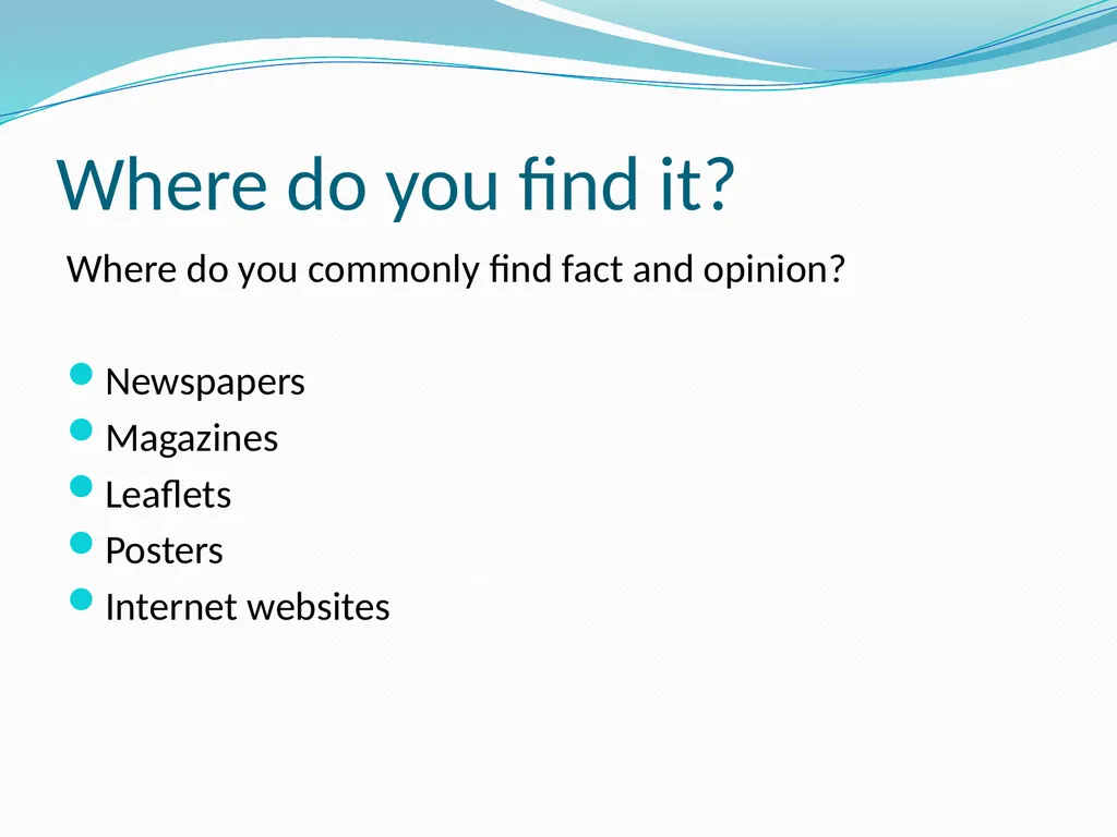 Fact or Opinion Curriculum links This PPT, and the - slide 9 of 12