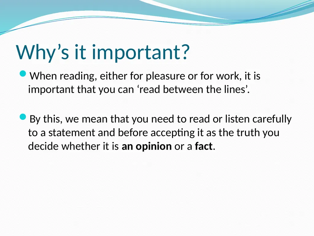 Fact or Opinion Curriculum links This PPT, and the - slide 5 of 12