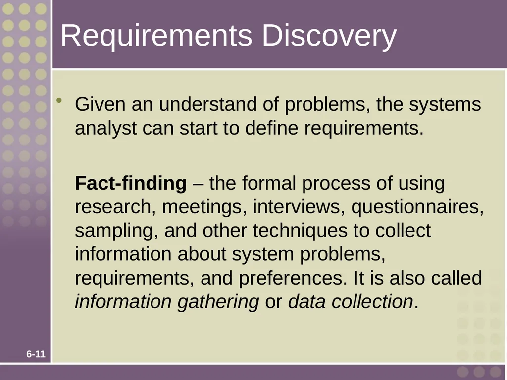Chapter 6 Fact-Finding Techniques for Requirements - slide 11 of 50
