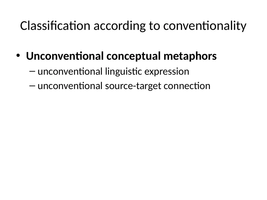 The conceptual metaphor theory Basic concepts and - slide 19 of 46