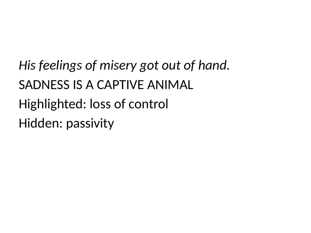 The conceptual metaphor theory Basic concepts and - slide 45 of 46