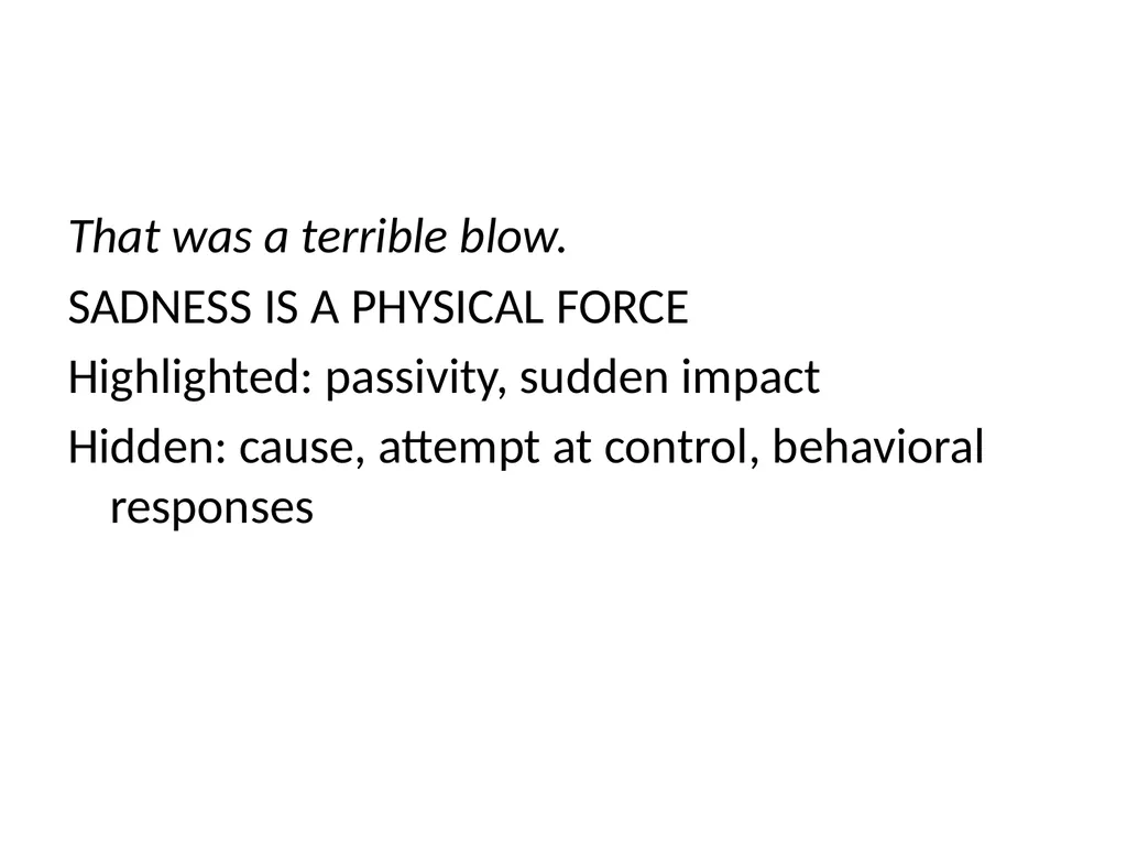 The conceptual metaphor theory Basic concepts and - slide 41 of 46