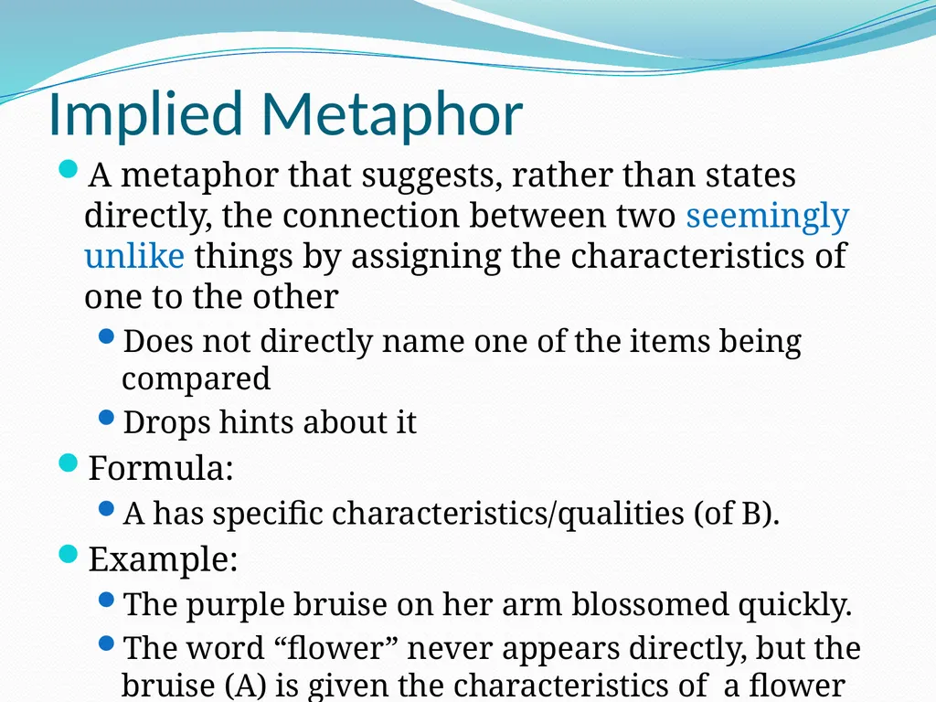 Figurative Language The Language of Comparison & - slide 6 of 13