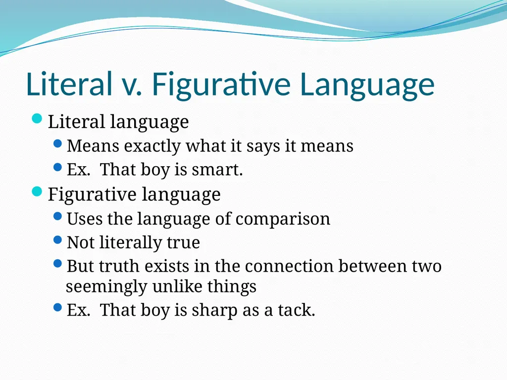 Figurative Language The Language of Comparison & - slide 2 of 13