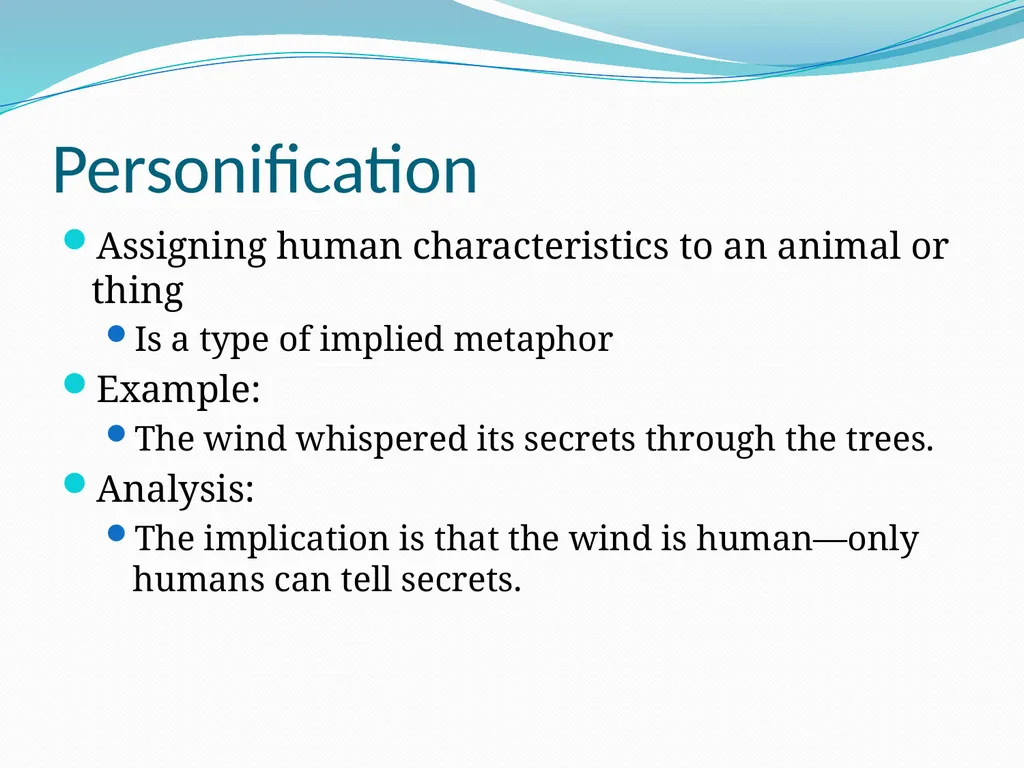 Figurative Language The Language of Comparison & - slide 7 of 13