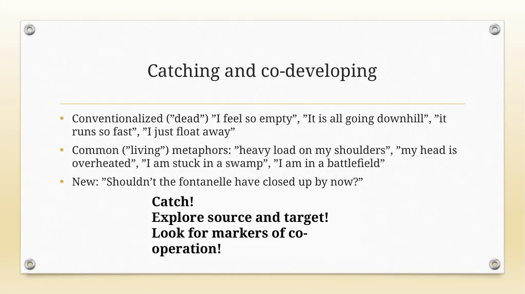 Metaphor in Psychotherapy Niklas Törneke The - slide 19 of 23