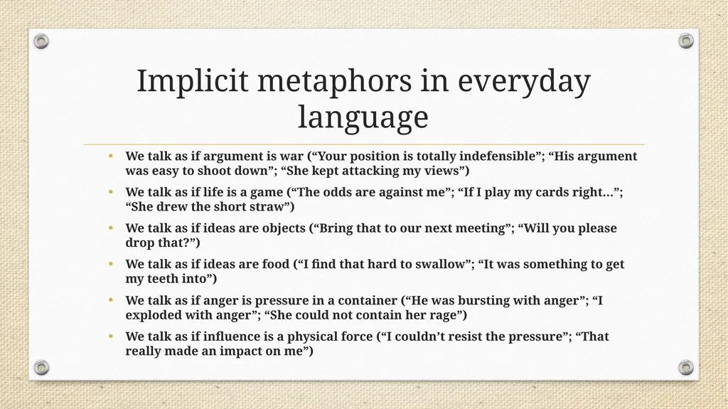 Metaphor in Psychotherapy Niklas Törneke The - slide 8 of 23
