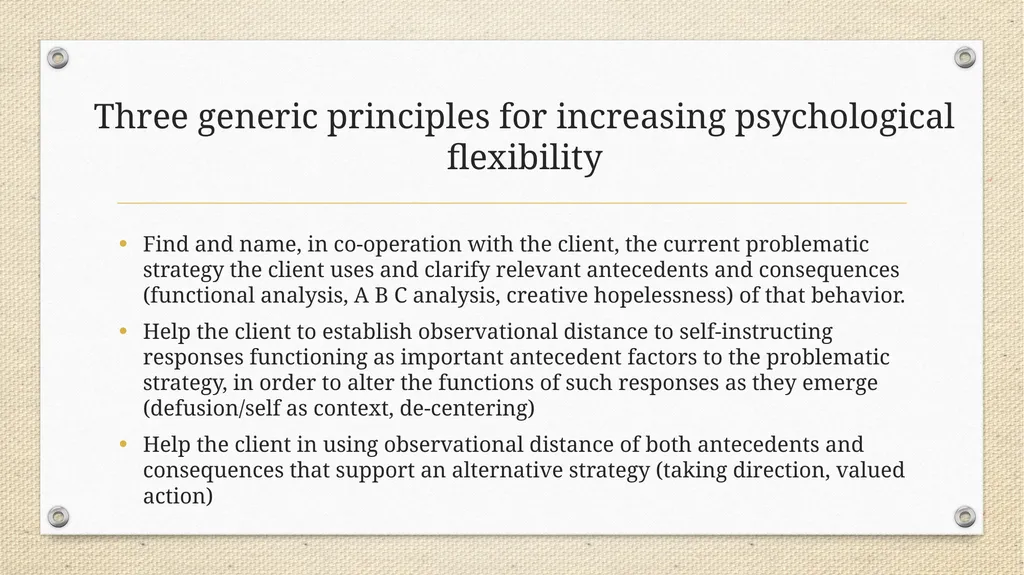 Metaphor in Psychotherapy Niklas Törneke The - slide 17 of 23