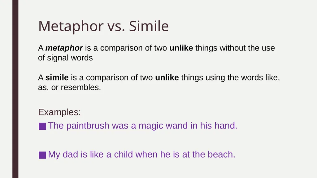 Literary devices 9th Grade English Imagery - slide 3 of 7