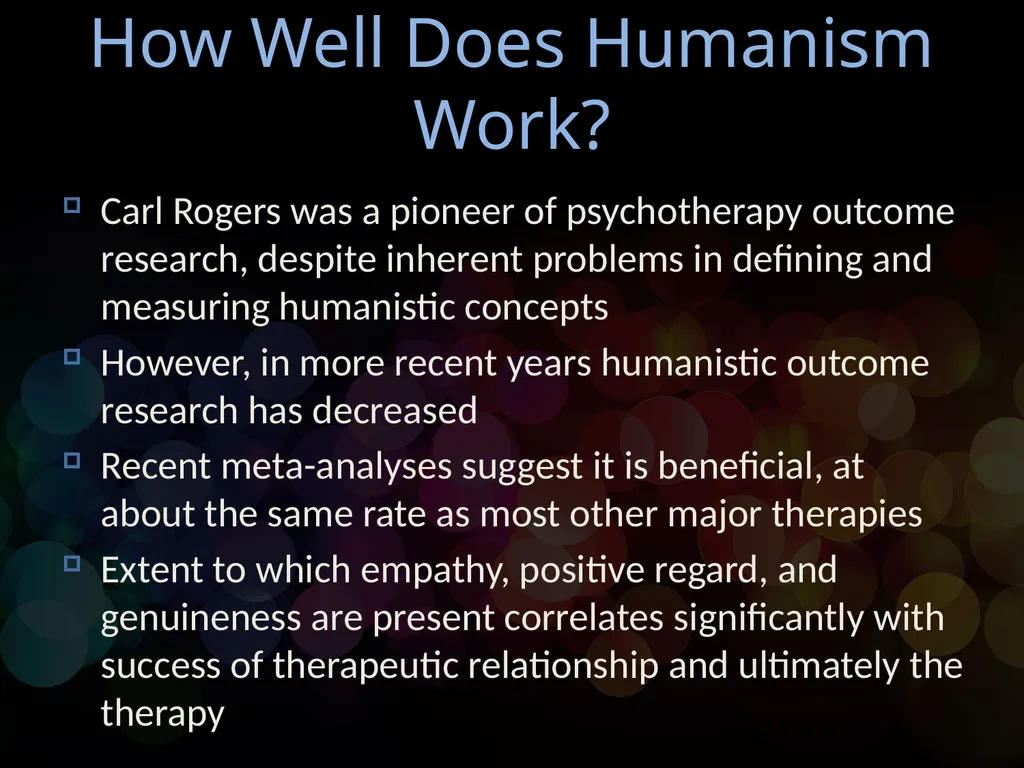 Chapter 13 Humanistic Psychotherapy Humanism Carl - slide 15 of 15