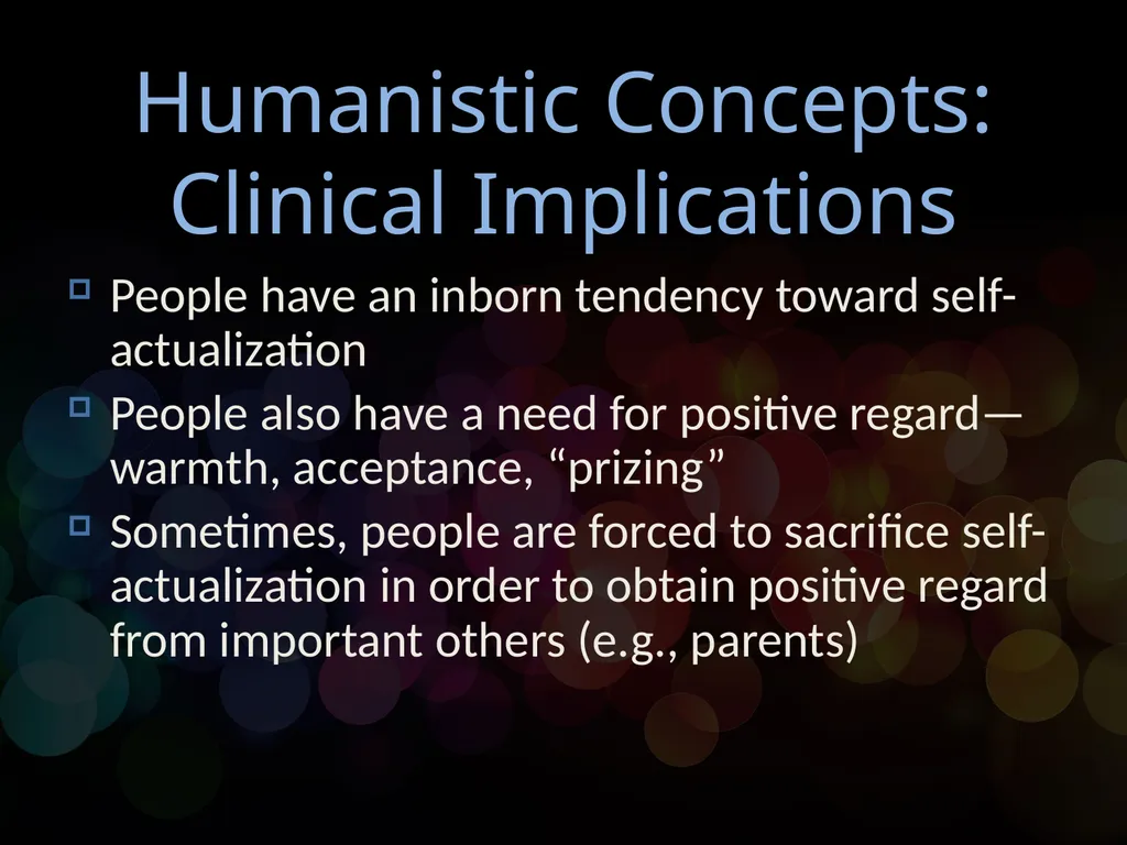 Chapter 13 Humanistic Psychotherapy Humanism Carl - slide 3 of 15