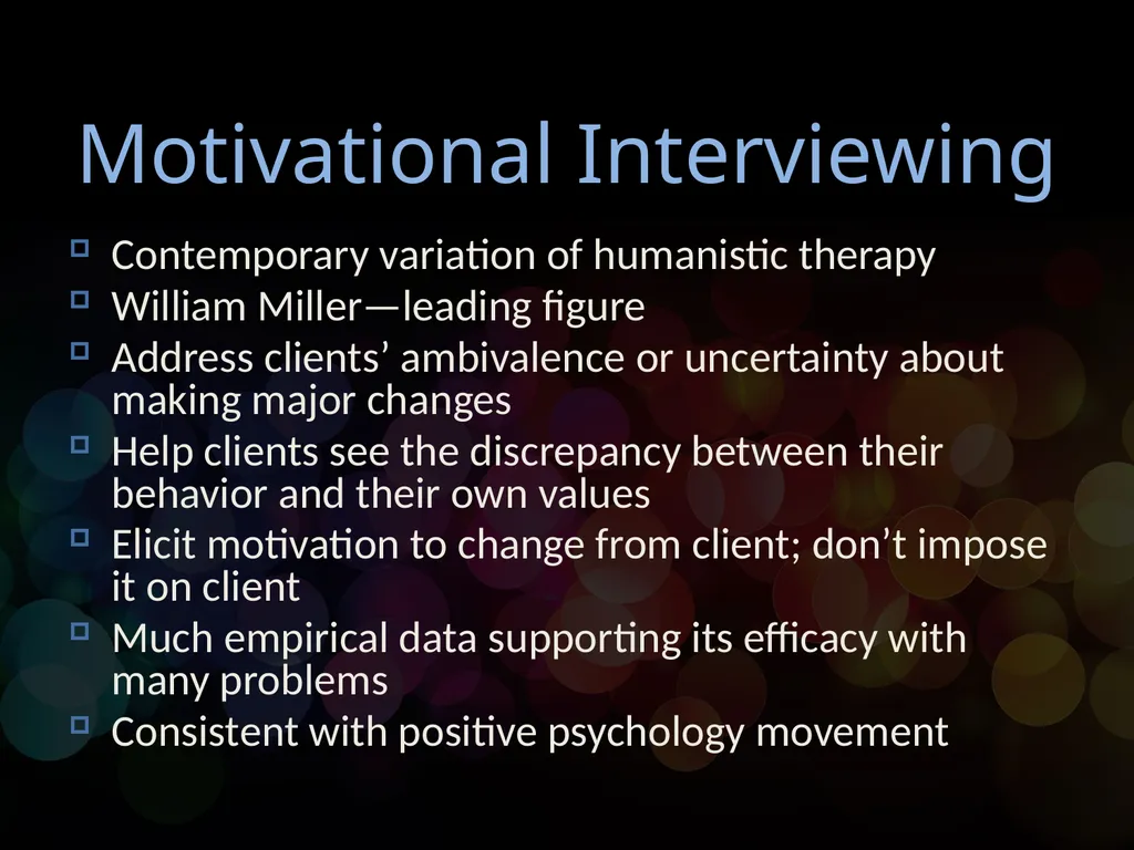 Chapter 13 Humanistic Psychotherapy Humanism Carl - slide 11 of 15