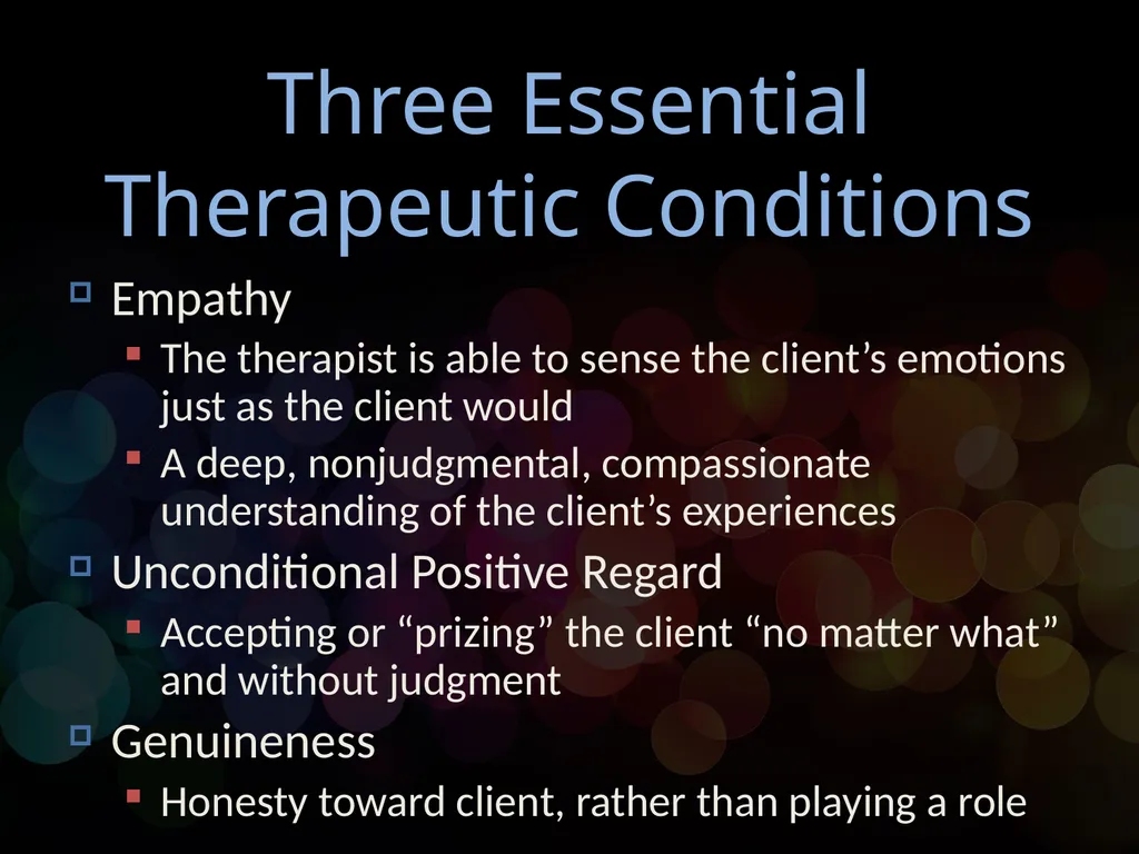 Chapter 13 Humanistic Psychotherapy Humanism Carl - slide 6 of 15