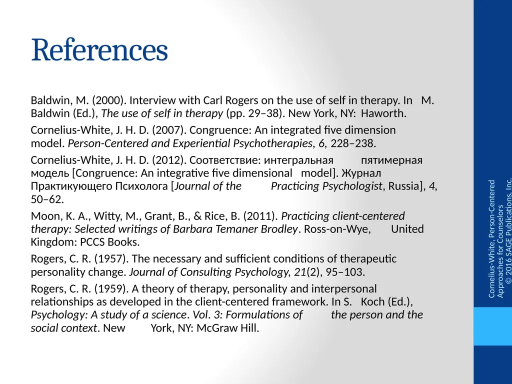 The Therapist in the Relationship From - slide 17 of 17