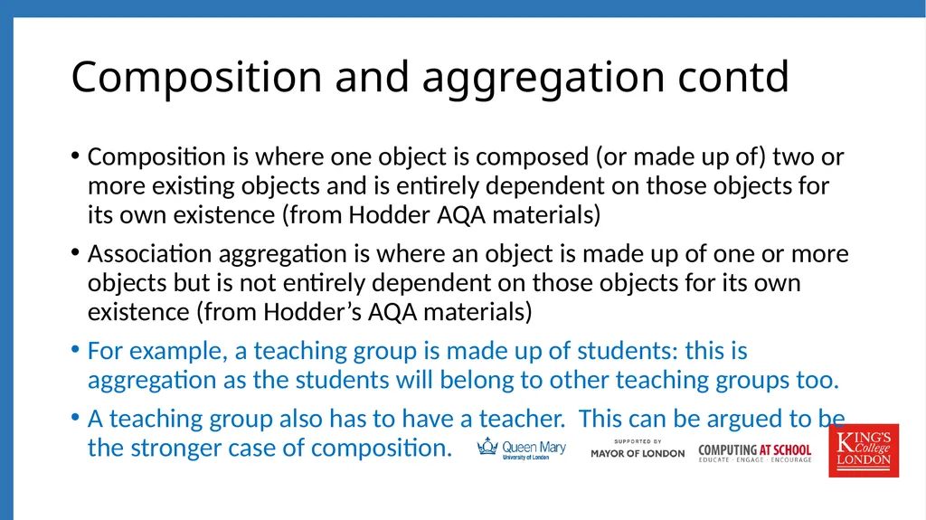 Session 4 Class Diagrams, Composition and - slide 9 of 15