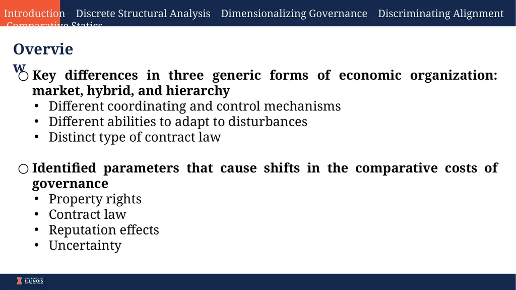 Comparative Economic Organization: The Analysis of - slide 2 of 15