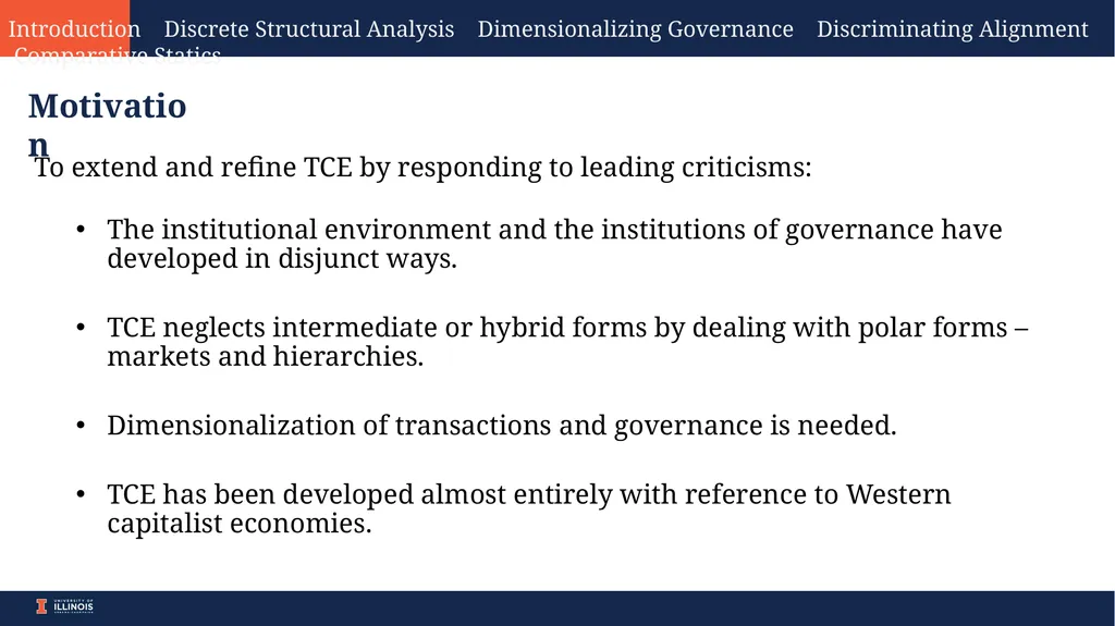 Comparative Economic Organization: The Analysis of - slide 3 of 15